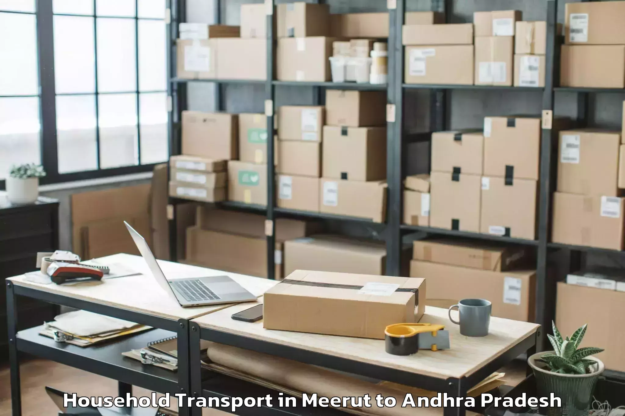 Professional Meerut to Savalyapuram Kanamarlapudi Household Transport